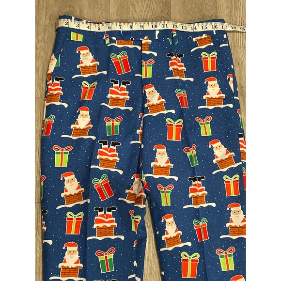 Mens Pants 38 Festive Christmas Party Statement Santa Claus Holiday Costume - Picture 3 of 6